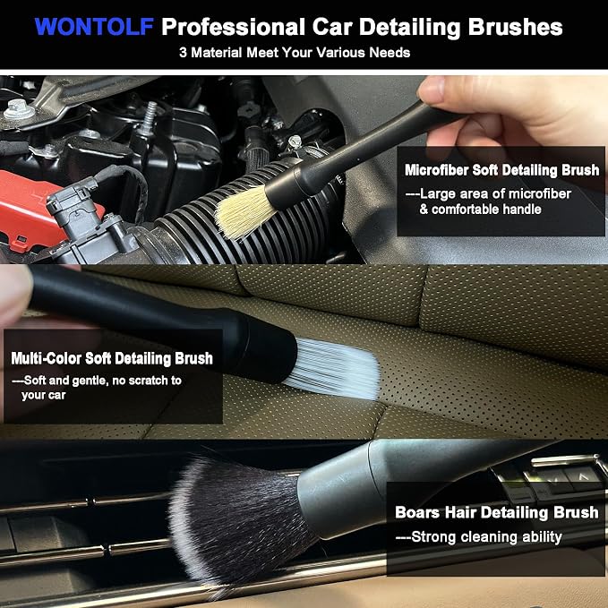 14Pcs Car Wash Kit, 62'' Car Wash Brush with Long Handle, Microfiber Scratch-Free Carwash Brush Mop Mitt Kit Car Car Washing Supplies Cleaning Kit for Cars RV SUV Truck Boat Green