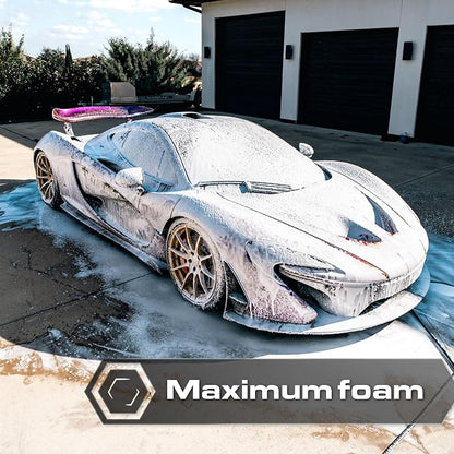 BLACKLINE® ULTRA Series Foam Cannon 3.0, Adjustable Snow Foam Lance for Pressure Washer, Heavy-Duty Car Wash Foam Cannon with 1/4" Quick Connect, Wide Mouth Bottle, High-Output Thick Foam Spray