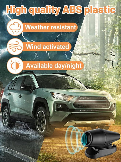 4PCS Wind & Ultrasonic Deer Safe Whistles for Vehicles - Deer Horn with Self-Adhesive Tape, Automotive Safety Kits for Car Avoid Collisions