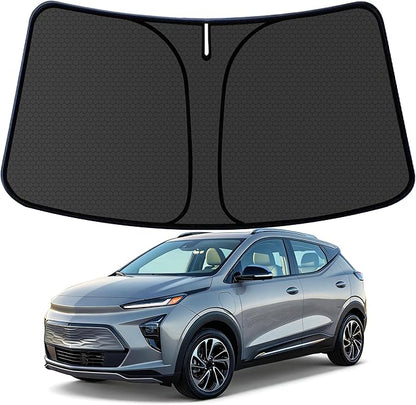 Bolt EV Hatchback (NOT for Bolt EUV) Customized Windshield Sun Shade for 2016-2019 Bo lt Pickup Front Window Sunshade Visor Protector Foldable Blocks UV Rays Keep Car Cooler Accessories