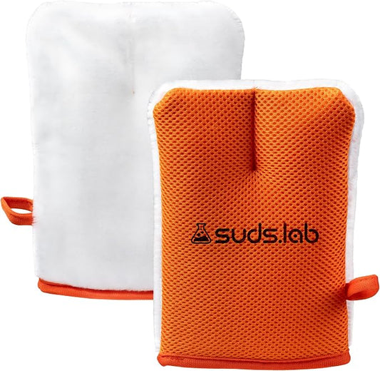 Suds Lab Oversized Scrub Pad – Heavy Duty Car Wash and Interior Cleaning Mitt for Auto, Upholstery, and Detailing | Durable, Scratch-Free Cleaning Tool