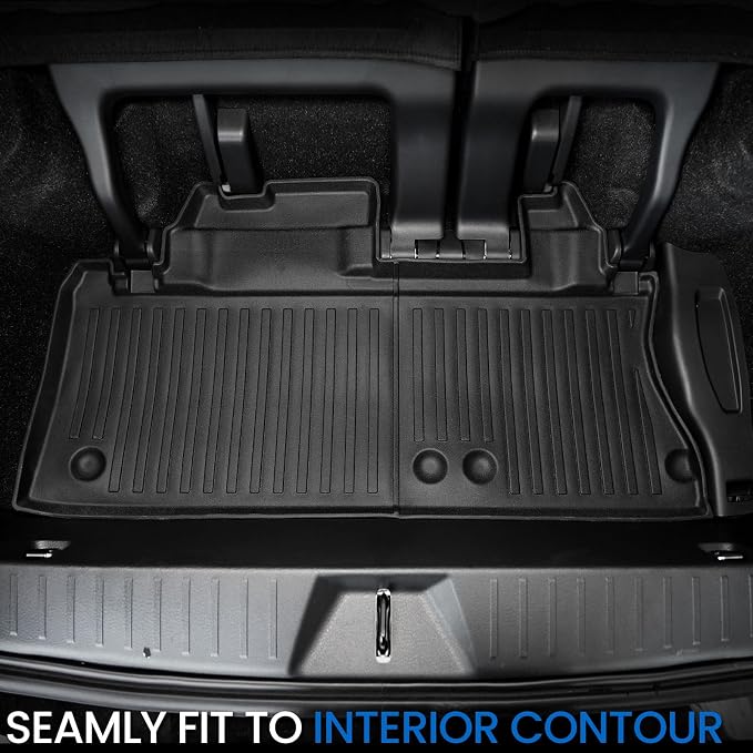 Floor Mats Set for 2021-2025 2026 Toyota Sienna (Only for 8 Seats), All Weather TPE Backrest Mat Trunk Lower Well Mat Cargo Liner Door Sill Guards Accessories (8 Seats Full Mats Set)