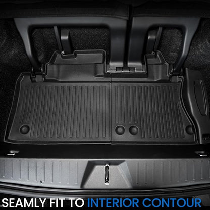 Floor Mats Set for 2021-2025 2026 Toyota Sienna (Only for 8 Seats), All Weather TPE Backrest Mat Trunk Lower Well Mat Cargo Liner Door Sill Guards Accessories (8 Seats Full Mats Set)
