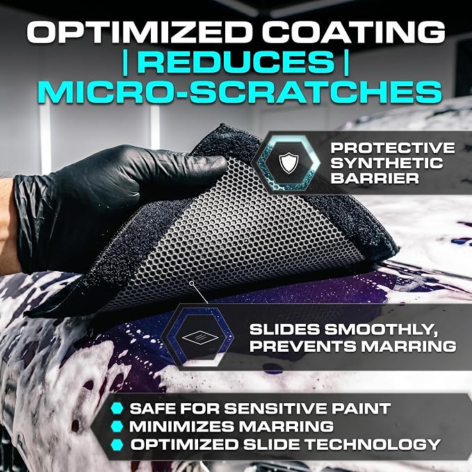 NADUSEP Clay Towel for Auto Detailing – Synthetic Clay Bar Towel 12” x 12” – Paint & Glass Decontamination Tool for Car Wash, Removes Contaminants for Cars, Trucks, SUVs