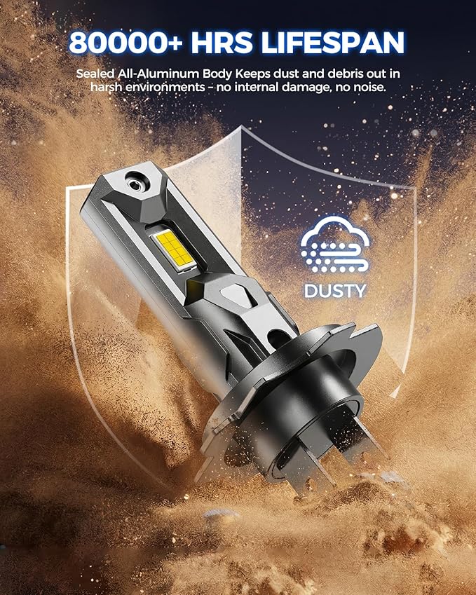 Marsauto - H7 led lights for car - High Performance Halogen Headlight Bulb, High Beam, Low Beam and Fog Replacement Bulb (Contains 2 Bulbs)