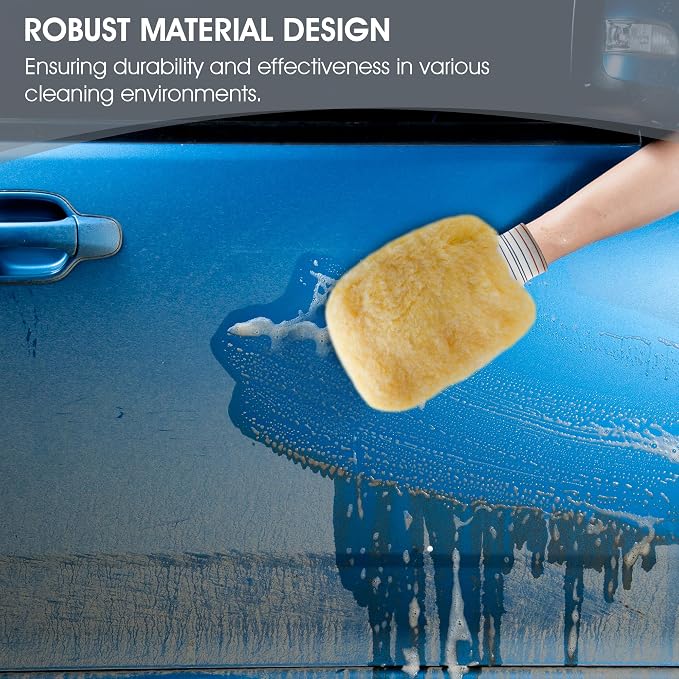 S.M. Arnold Spun Gold™ Professional Car Wash Mitt - Durable, Scratch-Resistant, 8" x 11", Lorene Synthetic Fibers | Ideal for Auto Detailing, Cleaning Supplies, Vehicle Care & Maintenance