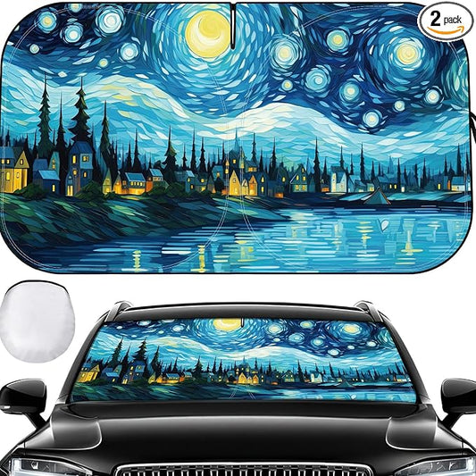 Sun Shade for Car Windshield, Foldable Universal Car Windshield Upgrade Sunshade Enhanced UV Rays