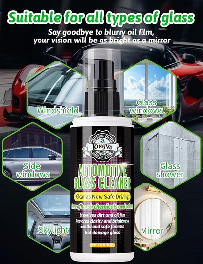 Kingvo Car Leather Conditioner and Car Window Cleaner, Leather Protector Care for Couch Auto Seats,Shower Glass Windshield Washer Fluid Window Tool