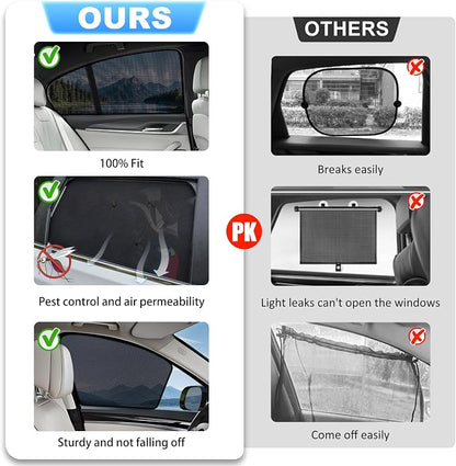 XCBYT Car Window Shades - 4 Pack 2018-2024 Toyota Camry Sunshade Side Window Sun Shade with Breathable Mesh, Insulate Heat and UV Rays, Protect Privacy, Safe Driving for Sleep Camping Breastfeeding