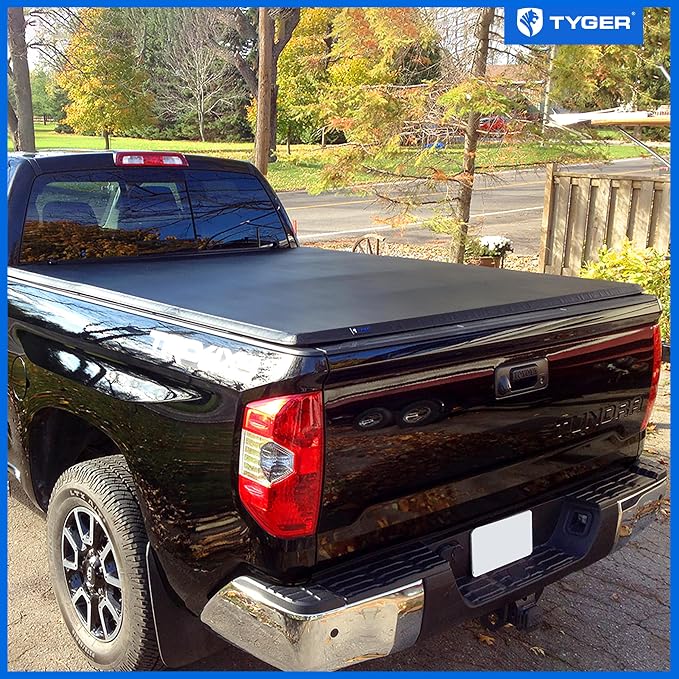Tyger Auto T3 Soft Tri-fold Truck Bed Tonneau Cover Compatible with 2014-2021 Toyota Tundra | 6.5' (79") Bed | TG-BC3T1433, Black