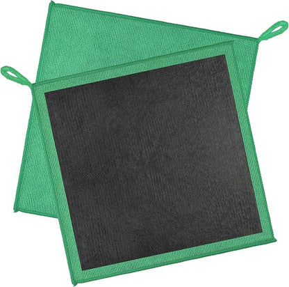 2PCS Clay Towel Auto Detailing, Clay Bar Towel Cloth Auto Detailing for Car (12 x 12 in) (Green)