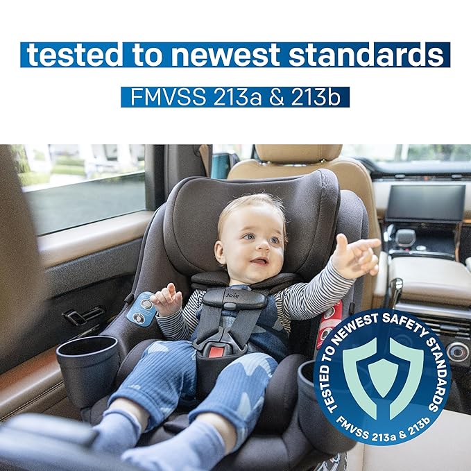 Chili Spin SI Rotating 2-in-1 Convertible Car Seat, Rear and Forward-Facing, No-Rethread Harness, Tested for Safety Standards (Shale)
