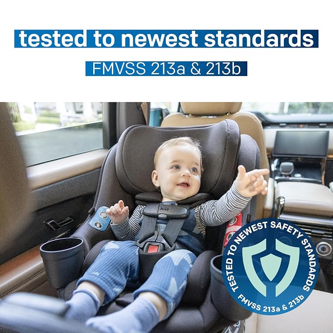 Joie Baby, Chili Spin SI 360 Rotating 2-in-1 Convertible Car Seat, Rear and Forward-Facing, No-Rethread Harness, Side Impact Protection (Dove)