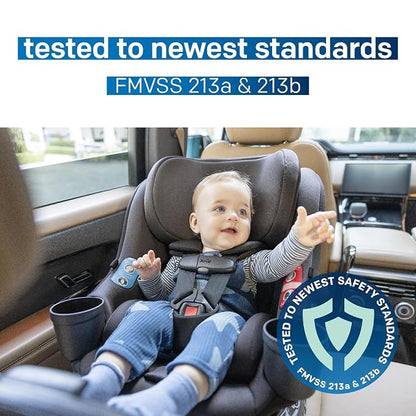 Joie Baby, Chili Spin SI 360 Rotating 2-in-1 Convertible Car Seat, Rear and Forward-Facing, No-Rethread Harness, Side Impact Protection (Dove)