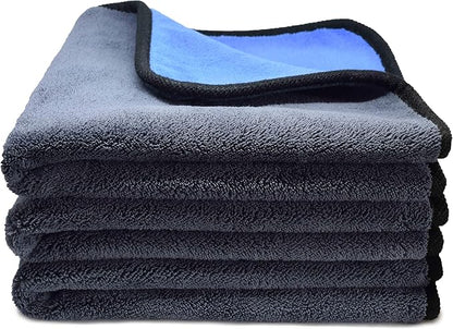Kemes Microfiber Towels for Cars 3 Pieces 500 GSM polishing Cleaning Home, car and Motorbike - 12 x 12 Inches (30x30cm)