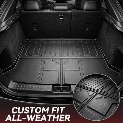 YITAMOTOR Floor Mats & Cargo Liner for Mazda CX-30 2026 2025 2024 2023 2022 2021 2020 Includes 2 Rows and Trunk Mat Set, Cutsom Fit All-Weather Automotive Floor Mat Set Liners, Black
