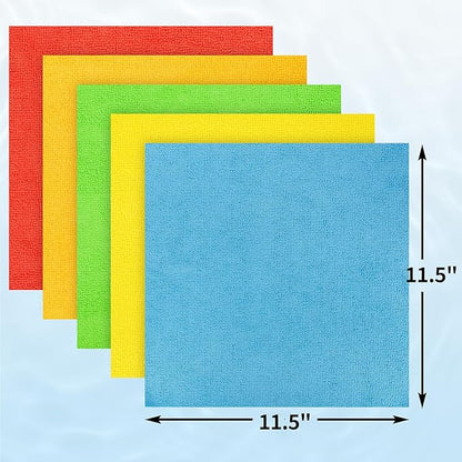 Microfiber Towels for Cars, 24 Pack Microfiber Cleaning Cloths, 11.5"*11.5" Cleaning Rags Towels Bulk Absorbent Lint-Free, All-Purpose for Detailing, Office, Household Cleaning