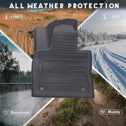 KARPAL Floor Mats for 2020-2026 Ford Explorer 6 & 7 Seats, Custom Fit TPE All Weather Ford Explorer Accessories 1st & 2nd Row Floor Liner