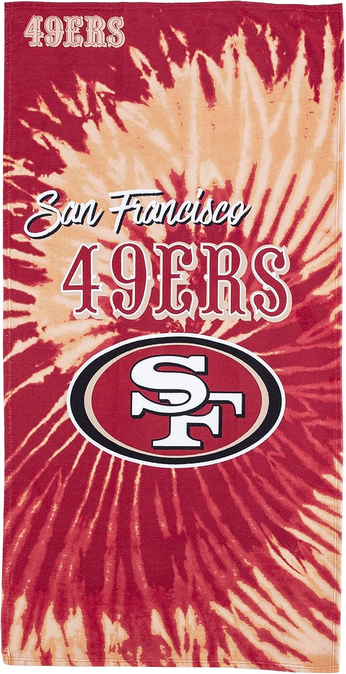 NORTHWEST NFL San Francisco 49ers Unisex-Adult Beach Towel, 30" x 60", Psychedelic (Pack of 6)