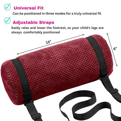 Car Seat Foot Rest for Kids | Car Seat Accessories | Leg Rest for Car Seat Kids | Car Foot Rest with Extra Long Straps Adjusts to Any Carseat Or Toodlers Booster Seat Navy by SWANOO