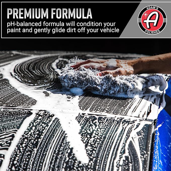 Adam's Car Shampoo (5 Gallon) - pH Best Biodegradable Car Wash Soap for Foam Cannon, Spray Gun or Bucket - High Foam, Scratch-Free Auto Detailing for Cars, Trucks, RVs & Motorcycles