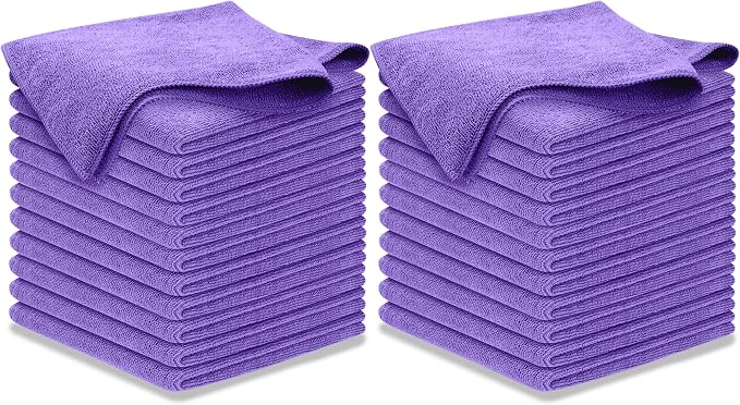 USANOOKS Premium 300GSM Microfiber Cleaning Cloth - 12.5"x12.5" High Performance - 1200 Washes, Ultra Absorbent Microfiber Towels for Cars Undercarriage, Rims & Engine Bay Cleaning - Microfiber Cloth