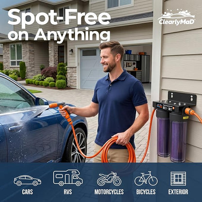 Spot Free Car Wash Rinse System Extra Water Tubing Hose Tube and Connector Pack, 50 Ft x 8 mm