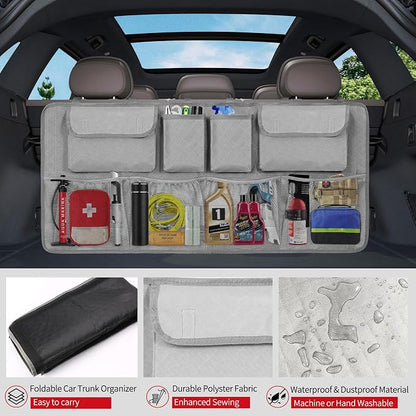 Car Trunk Organizer and Storage, Large Capacity Backseat Hanging Storage Accessories, Backseat Car Organizer for SUV/MPV/Truck (Dimgrey)