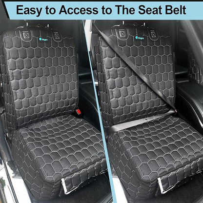 Meginc Front Seat Covers for Cars,Waterproof Car Seat Protector with Side Flaps 600D Fabric Front Seat Dog Cover for Trucks Vans SUVs Sedans, Non Slip Scratch Proof Seat Covers for Dogs in Car