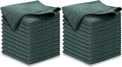 USANOOKS Premium 300GSM Microfiber Cleaning Cloth - 12.5"x12.5" High Performance - 1200 Washes, Ultra Absorbent Microfiber Towels for Cars Undercarriage, Rims & Engine Bay Cleaning - Microfiber Cloth