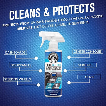 Chemical Guys Total Interior Cleaner Variety Kit With Storage Bag New Car And Black Cherry Scents Microfiber Towels Giftable Car Care Set
