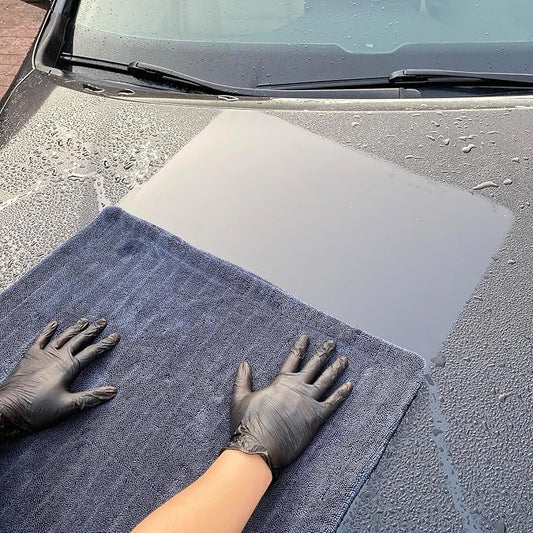 Car Drying Towel - 35"x 24" Microfiber Cloth Detailing Absorbent Chemical Without Streaks, Scratches, or Water Spots Double Twist Pile & Edgeless Design
