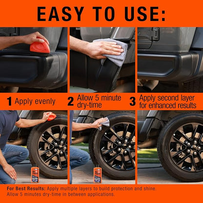 Nu Finish Tire and Trim Protectant Gel, Tire Shine and Trim Shine, Ceramic Technology, Car Cleaning Supplies, 16 fl oz