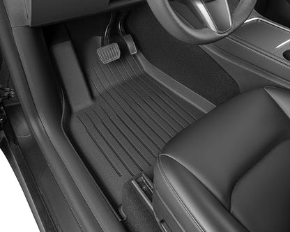 SUPER LINER Tesla Model Y Floor Mats 2021-2024 | Custom Fit All-Weather 9-Piece Set TPE Material |Full Coverage Floor Mats Back Seat Protector, Cargo Liner, Trunk & Interior Accessories