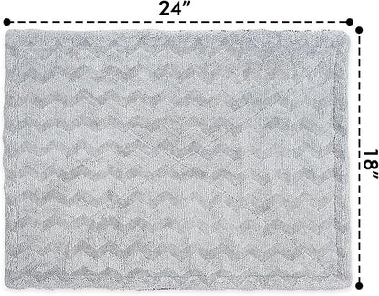 Greenfound 1000GSM Car Drying Towel 18"x24", Edgeless Double Twist Pile, Ultra Absorbent Microfiber Towel, Scratch-Free Lint-Free Streak-Free for Auto Detailing & Car Wash – Wave Silver&Grey