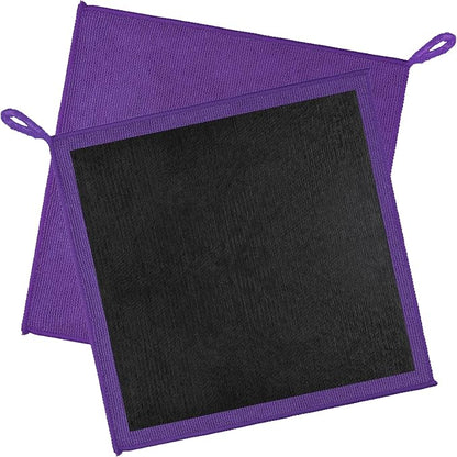 2PCS Clay Towel Auto Detailing, Clay Bar Towel Cloth Auto Detailing for Car (12 x 12 in) (Purple)