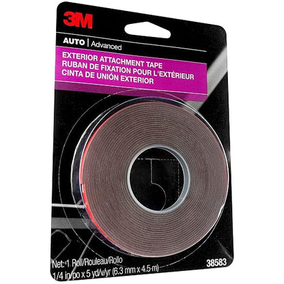 3M Exterior Attachment Tape, 38583, 1/4 IN X 15 ft