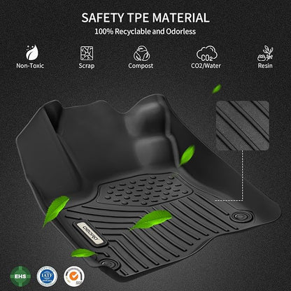 OEDRO Floor Mats Fit for 2018-2024 Toyota Camry, NOT for Hybrid & AWD Models, TPE All Weather Floor Liners Custom Fit for 2024 Toyota Camry L/LE/SE/TRD/XLE/XSE, Black
