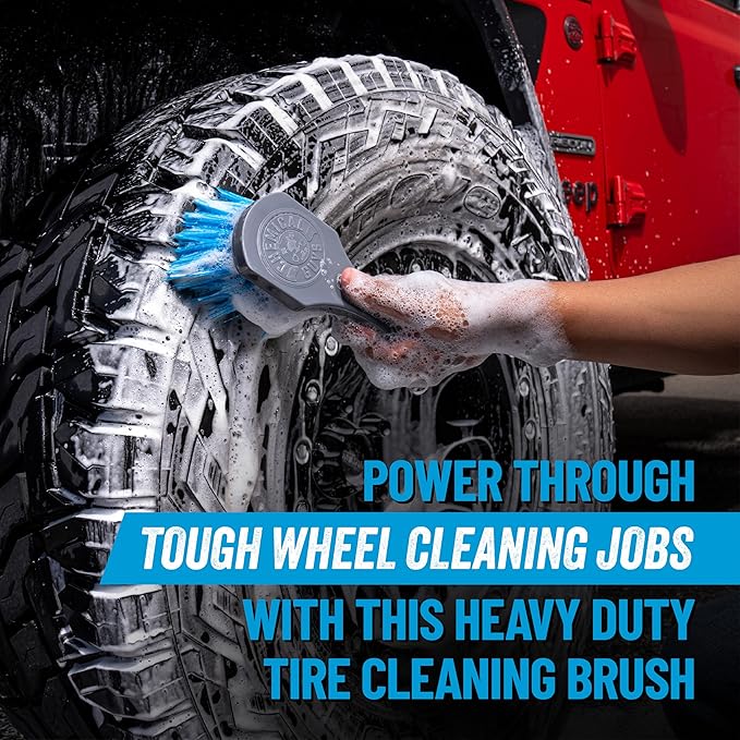 Chemical Guys ACCG05 Big Blue Stiffy Heavy Duty Tire & Upholstery Cleaning Brush, (Safe for Cars, Trucks, SUVs, RVs, Motorcycles, & More) Blue