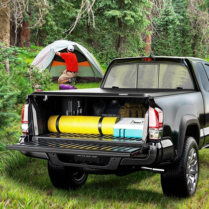 OEDRO Soft Roll Up Truck Bed Tonneau Cover Fits for Toyota Tundra 2022 2023 2024 2025 2026 5.5 ft Bed(Excl.Trail) with Deck Rail System