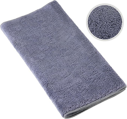 Car Drying Towel, Premium Double Sided, Suede Towel for Car, Microfiber Towels for Cars, Thick Scratch-Free Cloth for Car Body Polish, Car Detailing Supplies, Gray 12x24 Inches 1 Package