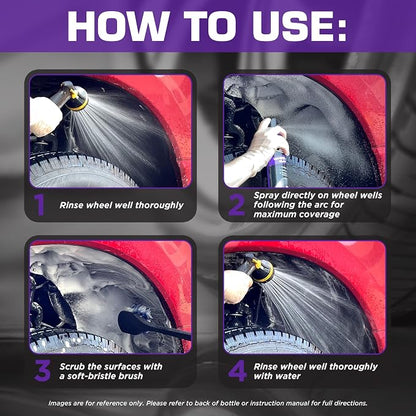 Black Magic 120257 Wheel Well Cleaner, High Foaming Deep Cleaning Formula to Remove Mud, Grime, Road Salt Buildup & More