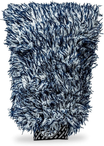 Chemical Guys, The Dually, Dual-Fiber, Wet-Dry Use, Microfiber Wash Mitt, (Car Wash Mitt Great for Car, Truck, SUV, RV, & More) Dark Blue + White, MIC517