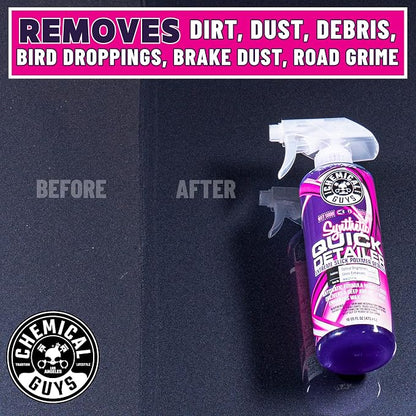 Chemical Guys Synthetic Quick Detailer – High Gloss Quick Detailer Spray, Safe for Cars, Trucks, SUVs, Motorcycles and RVs, Remove Dust, Fingerprints & Smudges, Enhances Shine & Protection, 16 fl oz
