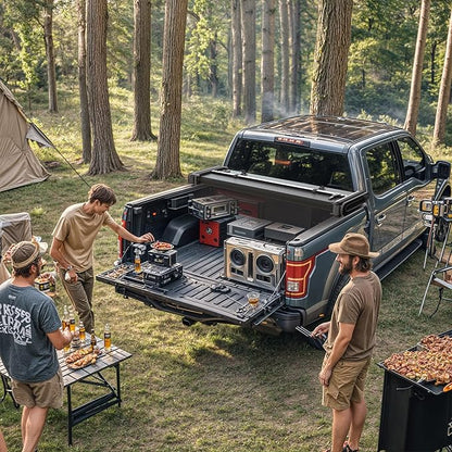 YITAMOTOR Soft Quad Fold Truck Bed Tonneau Cover Compatible with 2009-2024 Dodge Ram 1500 (19-24 Classic ONLY), Fleetside 5.7 ft Bed Without Rambox