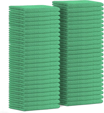 Avalon Towels Microfiber Cleaning Cloths (Value Pack of 48) - Size 16 x 16 Inches, Highly Absorbent Cleaning Rags, Lint Free, Reusable and Washable, Microfiber Towels for Cars