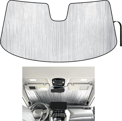 YelloPro Custom Fit Front Windshield Reflective Sunshade for 2021 2022 2023 2024 Toyota Venza SUV, LE, XLE, Limited, Sun Shade Protector Accessories [Made in USA]