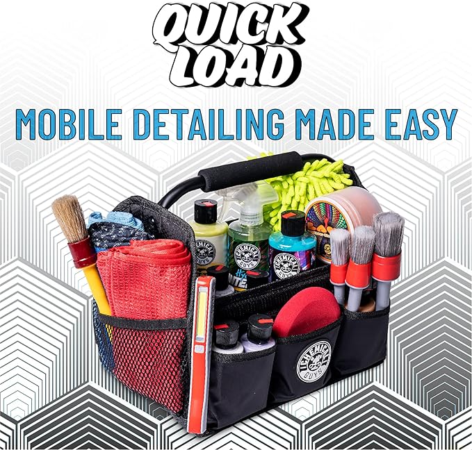 Chemical Guys Quick Load Collapsible Detailing Car Caddy Organizer & Storage – Portable Wash and Garage Organizer for Supplies, Tools and Accessories – Durable Black Design for Cars, Trucks & Home