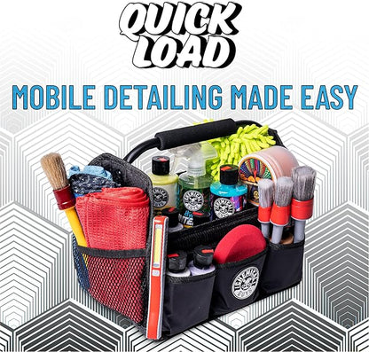 Chemical Guys Quick Load Collapsible Detailing Car Caddy Organizer & Storage – Portable Wash and Garage Organizer for Supplies, Tools and Accessories – Durable Black Design for Cars, Trucks & Home