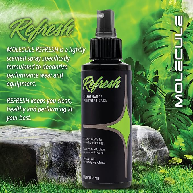 Molecule Clean Kit | Performance Apparel Care | 16 Ounce Wash, 4 Ounce Refresh, 4 Ounce Spot Cleaner, and Laundry Bag | Cleans & Deodorizes Race Suits | Removes Tough Spots and Stains | 1 Kit